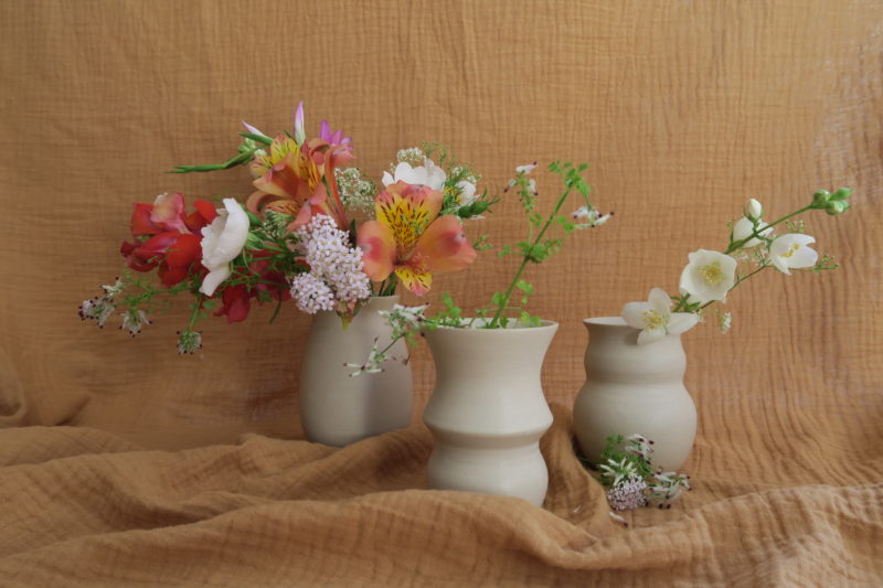 trio de vases céramique toulouse maison argile atelier artisanat français fête des mères