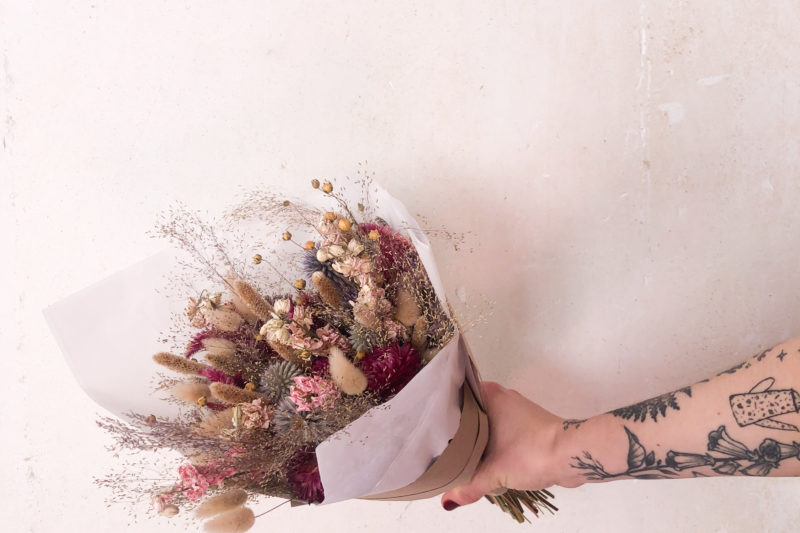 bouquet de fleurs séchées idée cadeau femme maman toulouse décoration bohème mariage