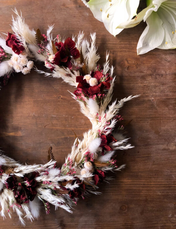 atelier floral toulouse activité manuelle à partager bon cadeau couronne de fleurs séchées