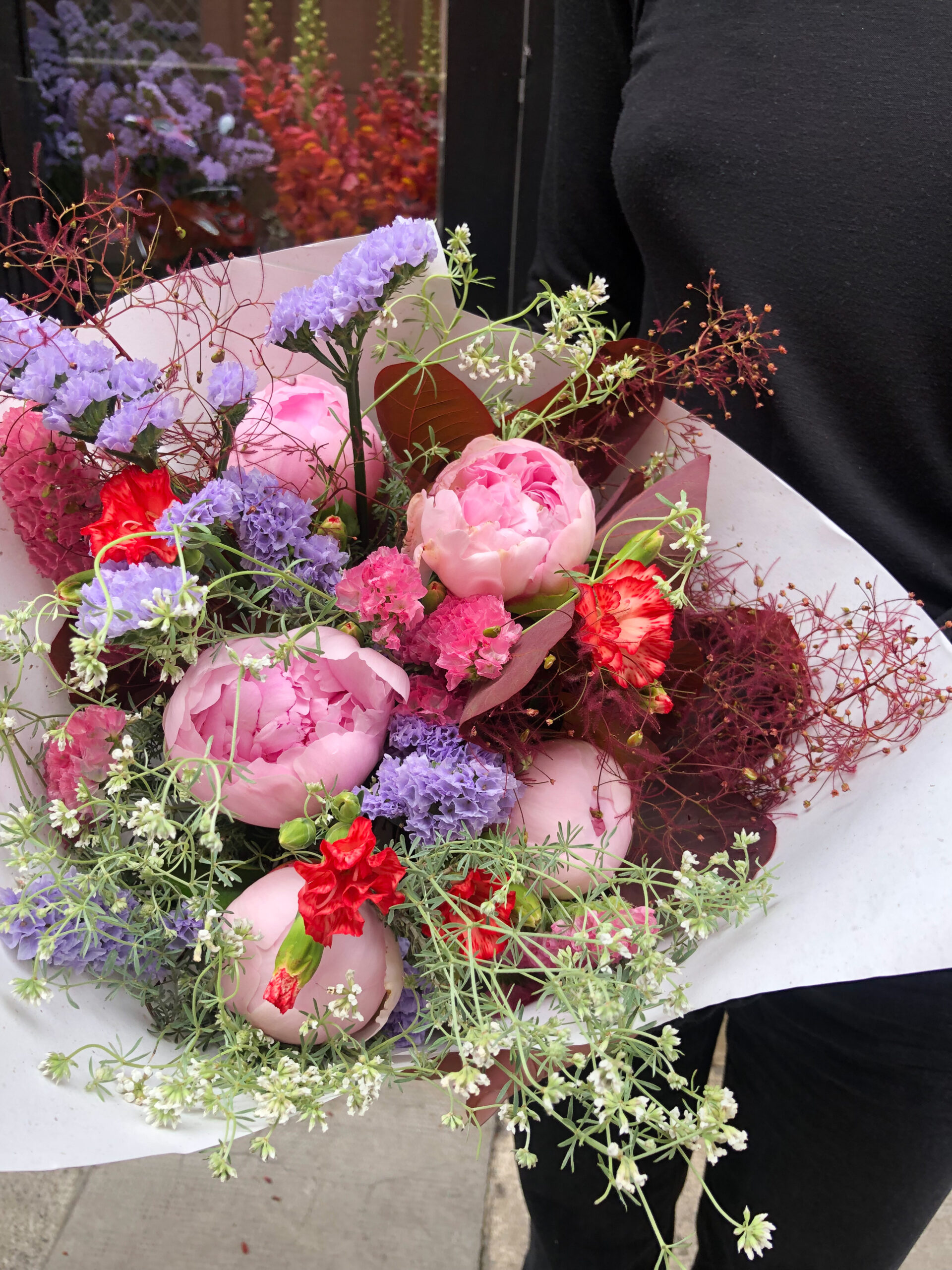 bouquet fleurs françaises pivoines fêtes des mères