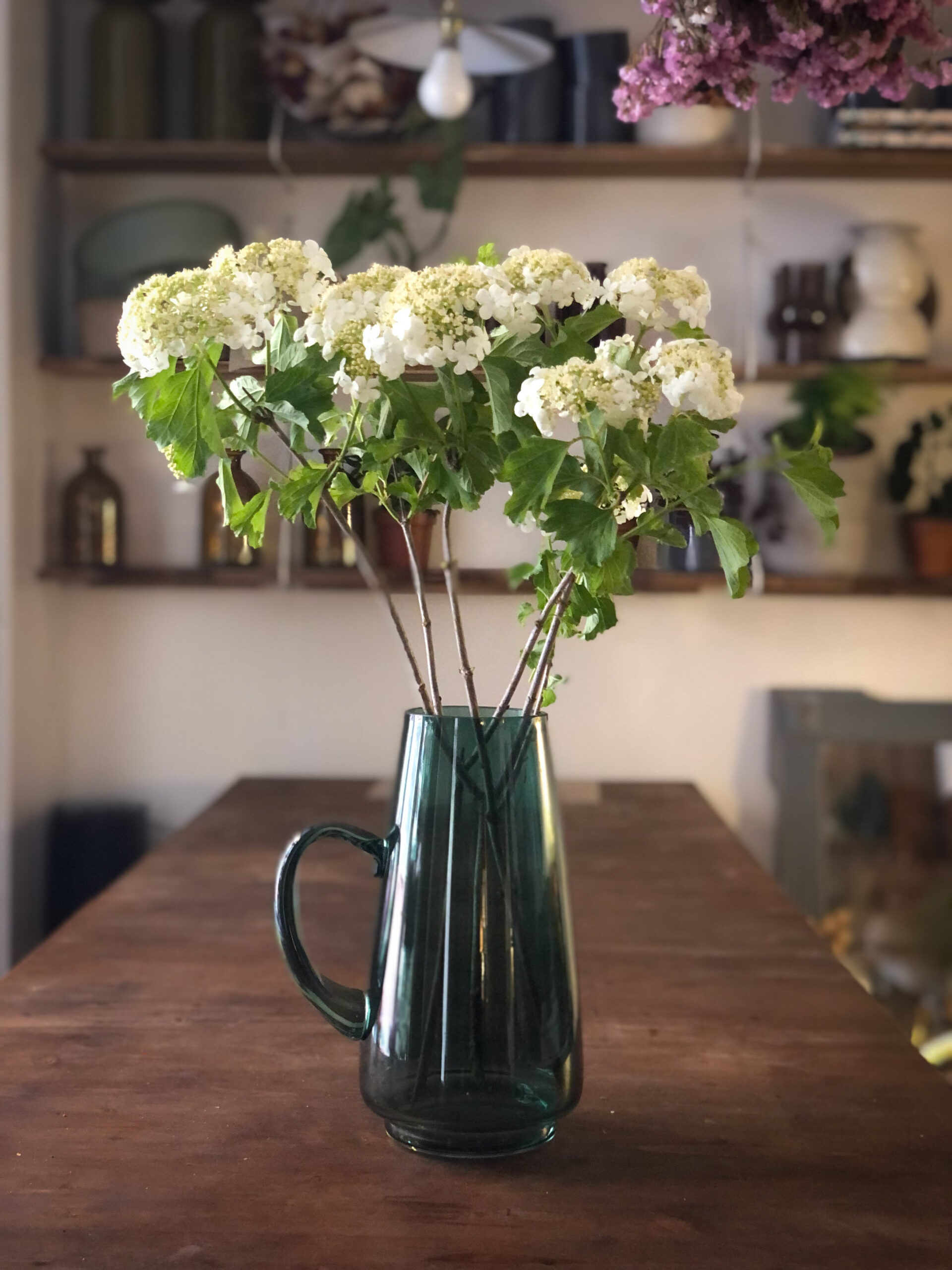 pichet vase en verre fumé recyclé fleuriste toulouse
