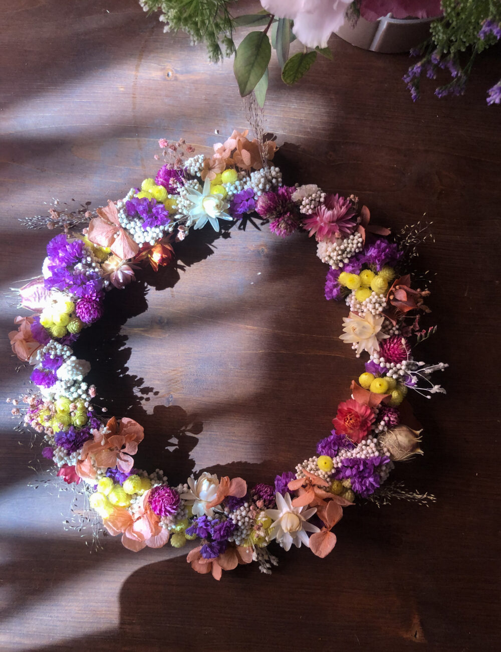 Couronne de fleurs séchées Estive – Image 2