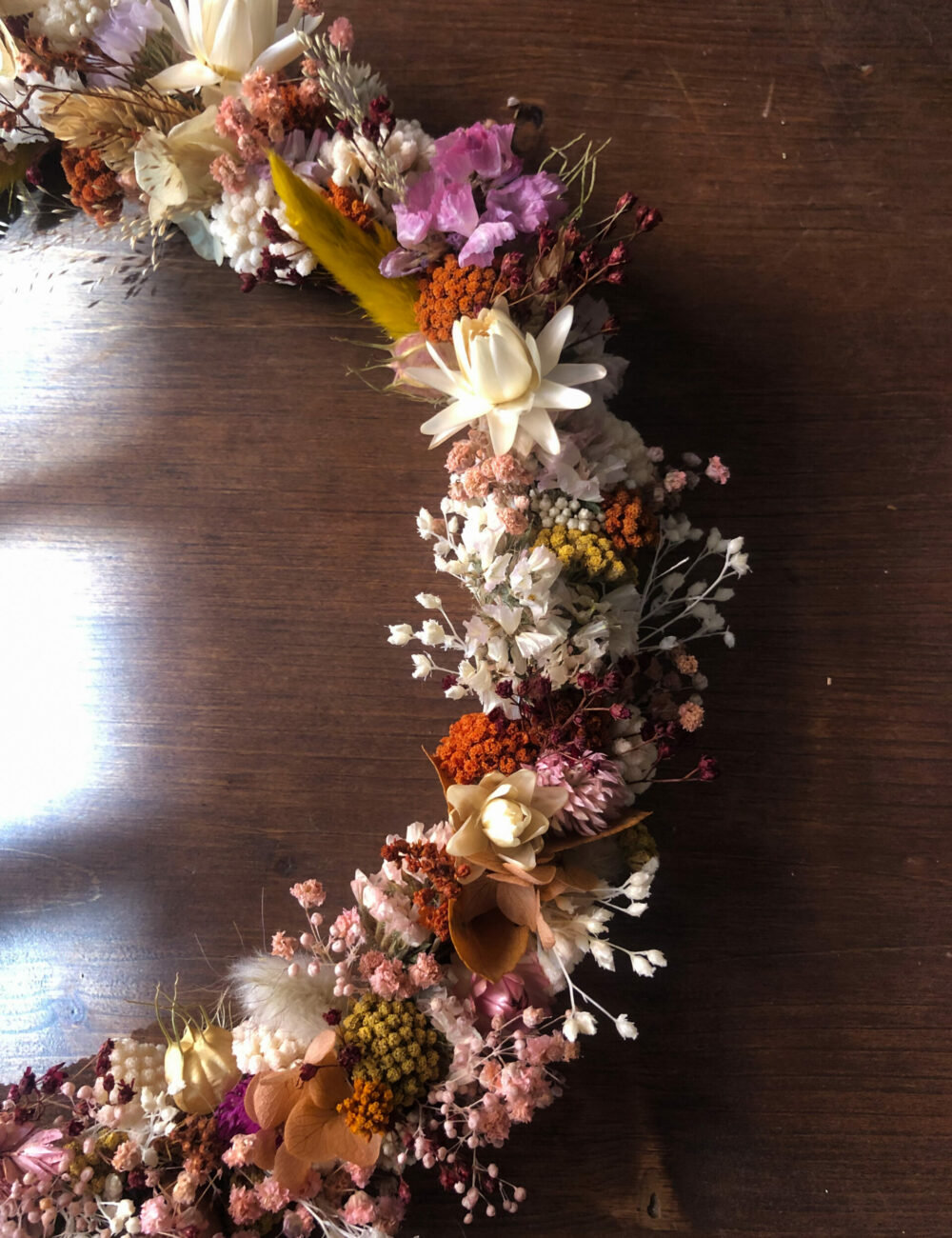 Couronne de fleurs séchées Bergère – Image 2