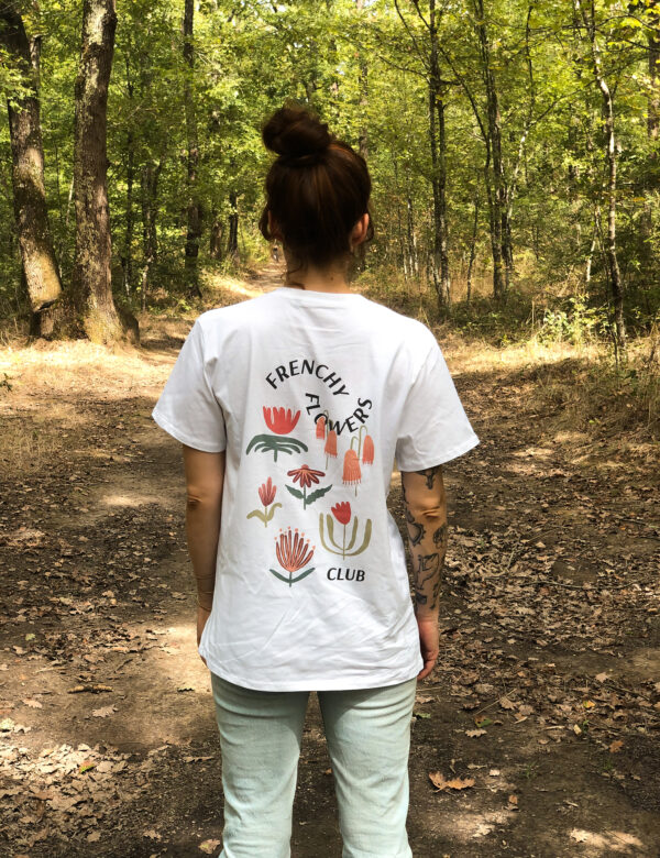 t-shirt made in france fleurs françaises coton bio hosta fleuriste