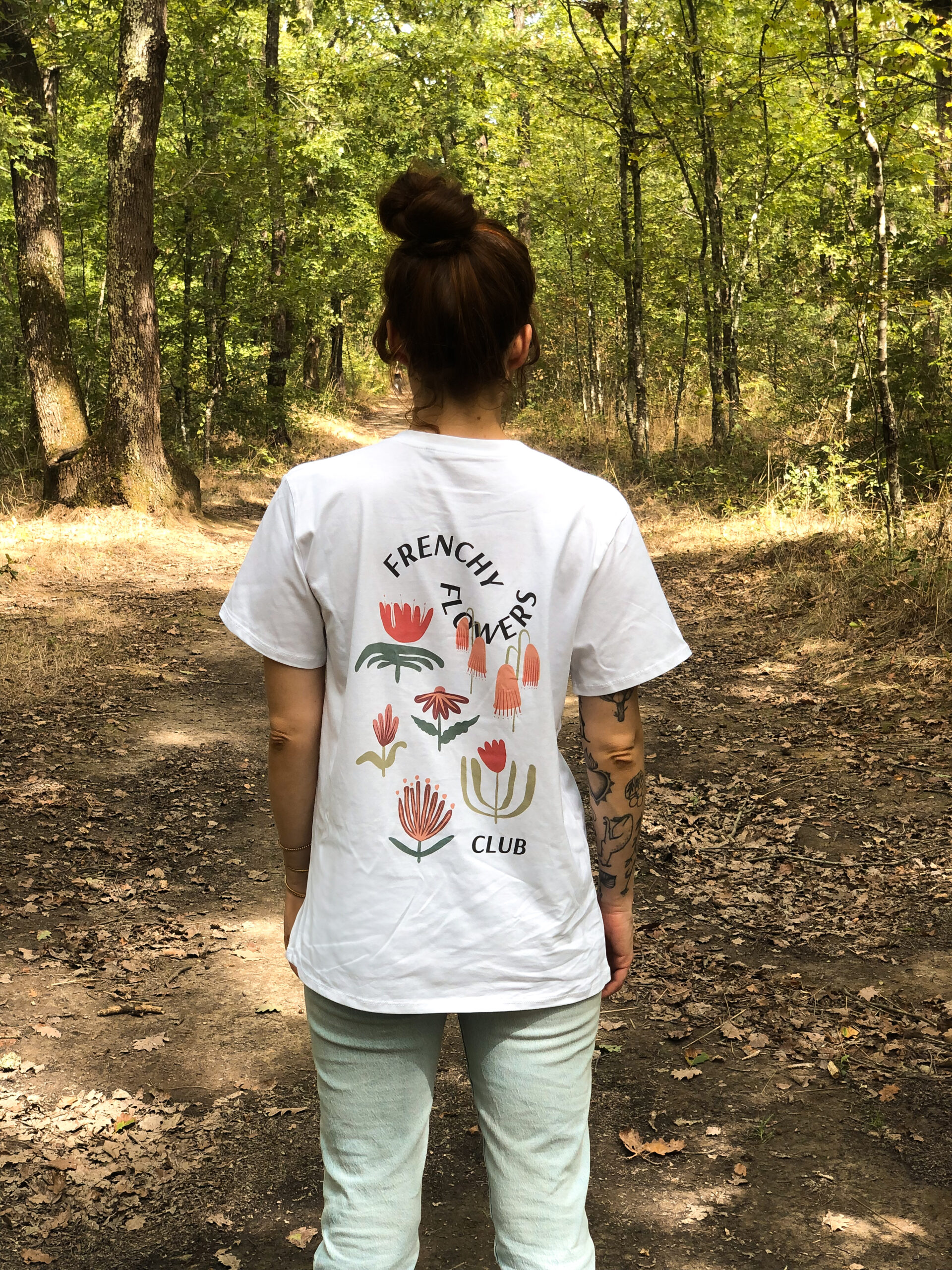 t-shirt made in france fleurs françaises coton bio hosta fleuriste