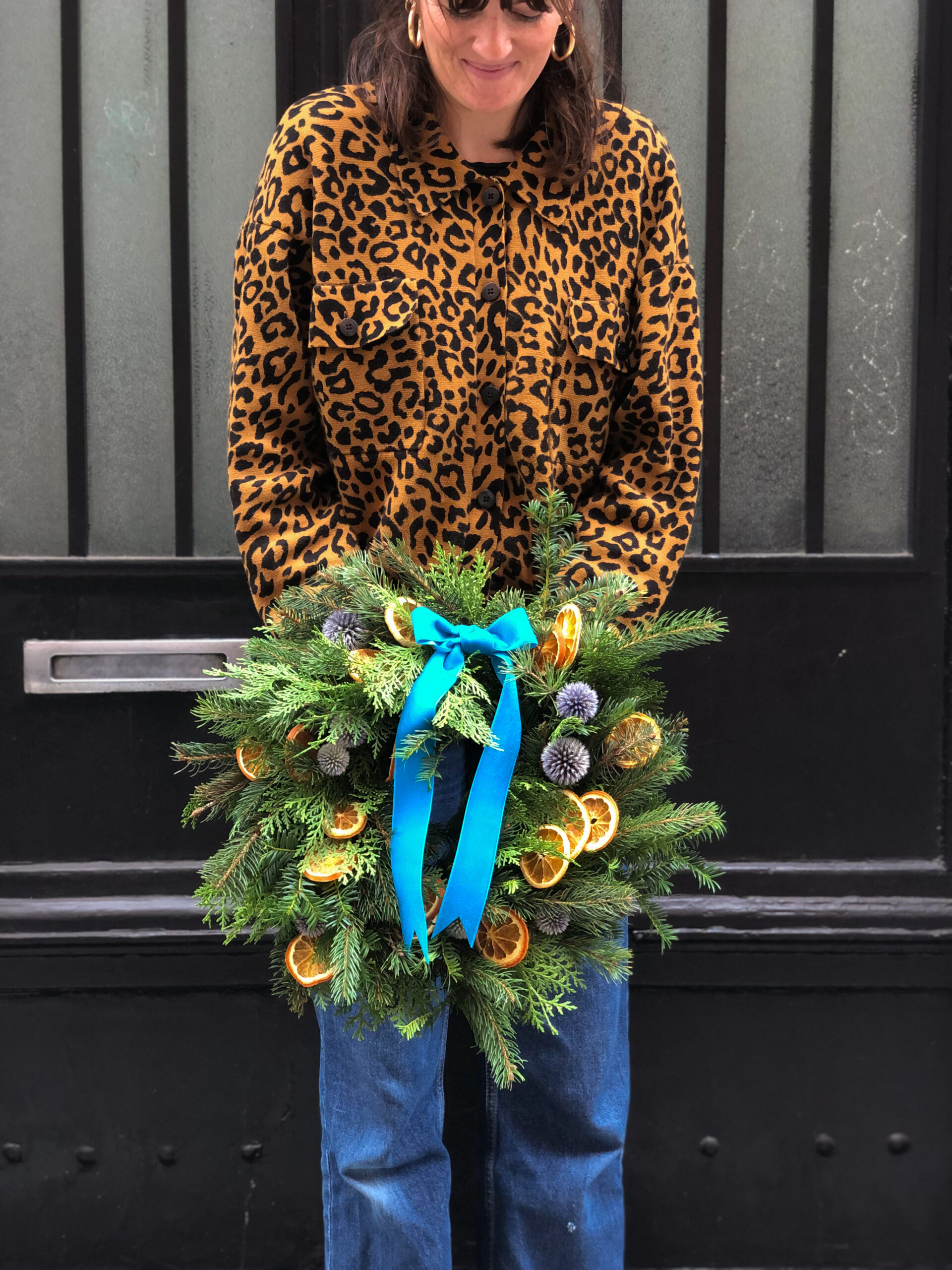 couronne de l'avent sapin français toulouse noël 2025 orange et chardon ruban