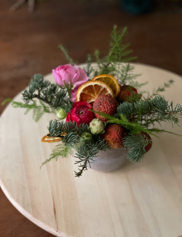 centre de table de fêtes noël 2025 fleurs françaises toulouse