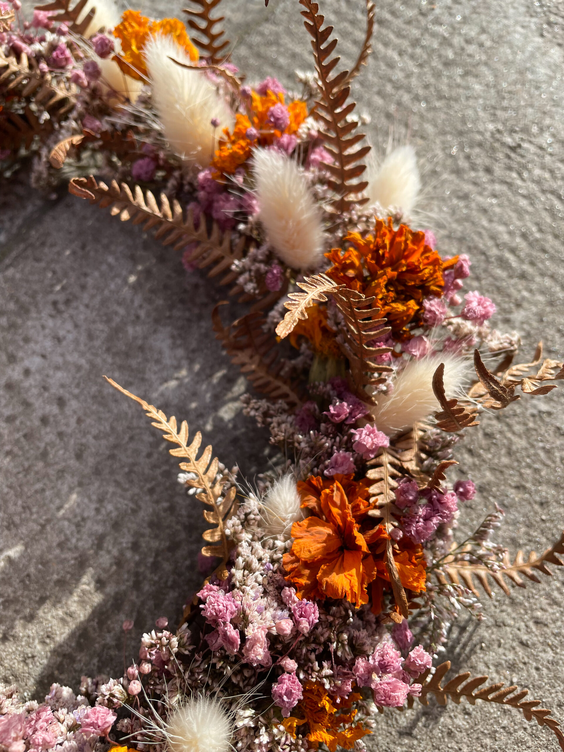 Couronne de fleurs séchées Citruse – Image 3